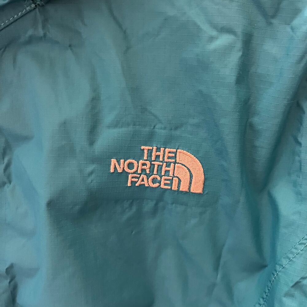 The North Face Resolve Jacket Womens Large Teal HyVent Waterproof Hooded Rain - Picture 4 of 10